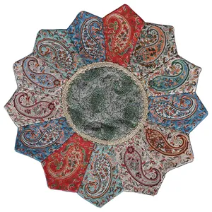 رومیزی ترمه حسینی یزد طرح خورشید مدل 16-33