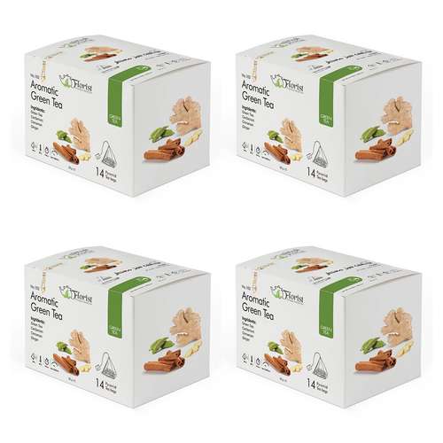 دمنوش لاغری چای سبز معطر پیرامید بگ فلوریست 4 بسته 14 عددی