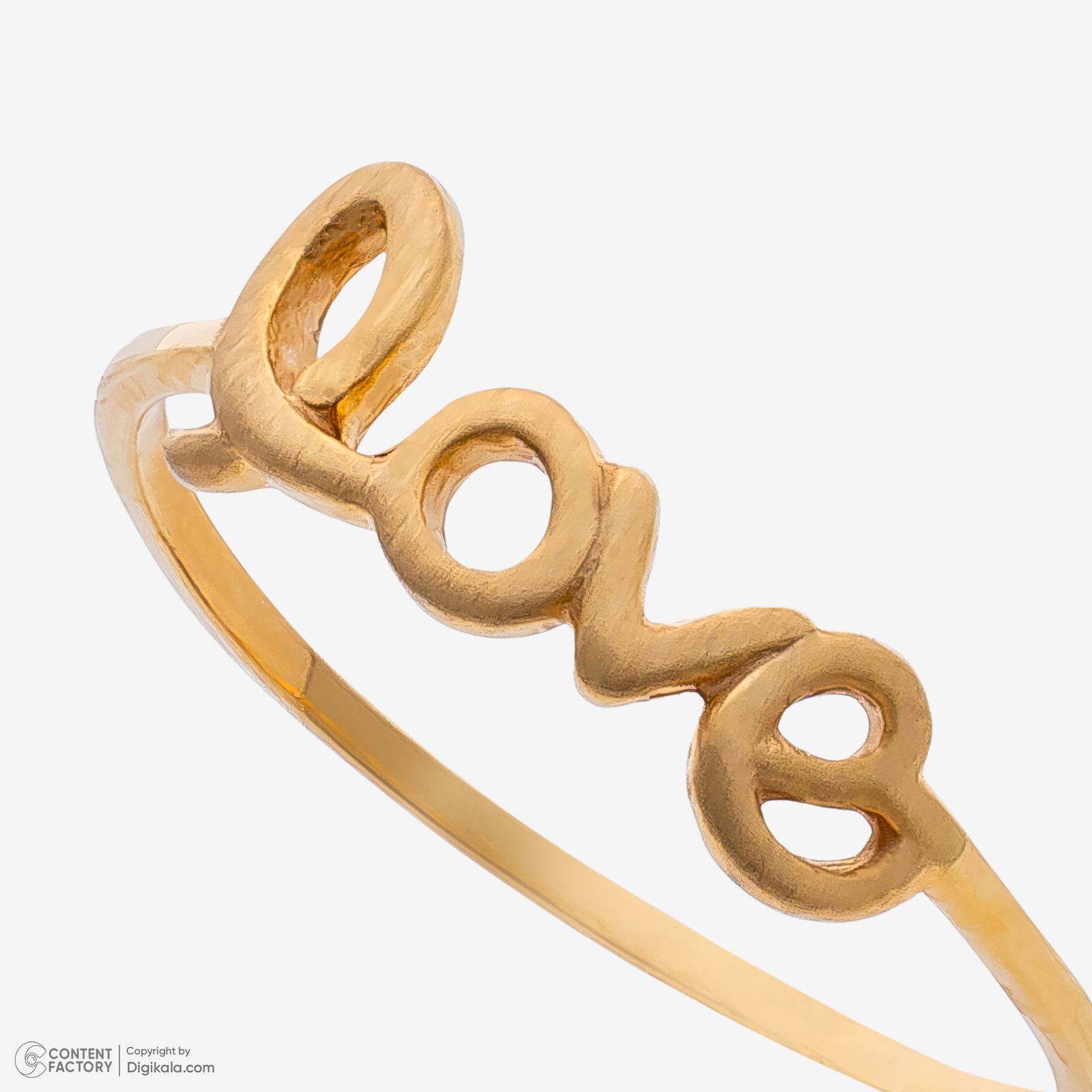 انگشتر طلا 18 عیار زنانه گلد گالری لیبرا مدل لاو سایز 56 -  - 8