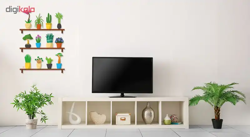 استیکر چوبی ژیوار طرح طاقچه گلهای بهاری