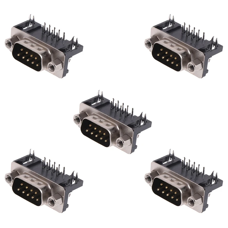 کانکتور سریال نری 9 پین مدل DB9-Right.Angle بسته 5 عددی