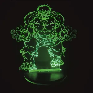 چراغ خواب کودک پارسافن لیزر طرح کارتونی هالک 16 رنگ ریموت دار