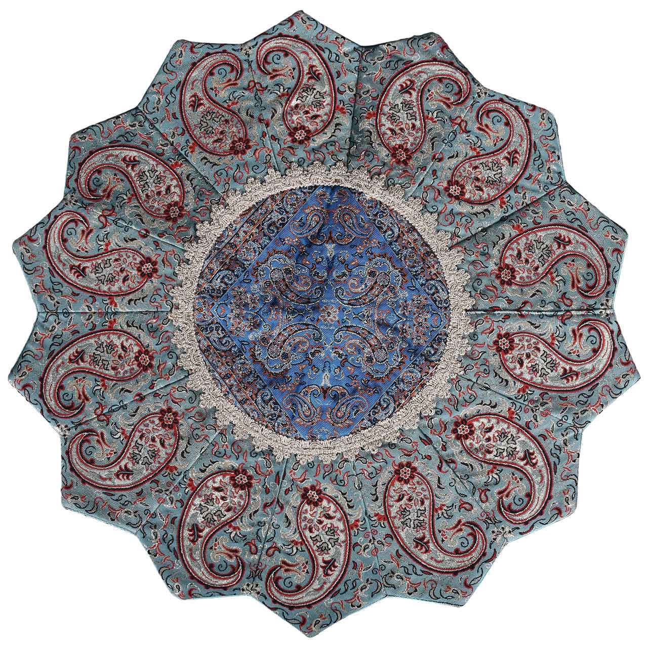 رومیزی ترمه حسینی یزد طرح خورشید مدل 20-33