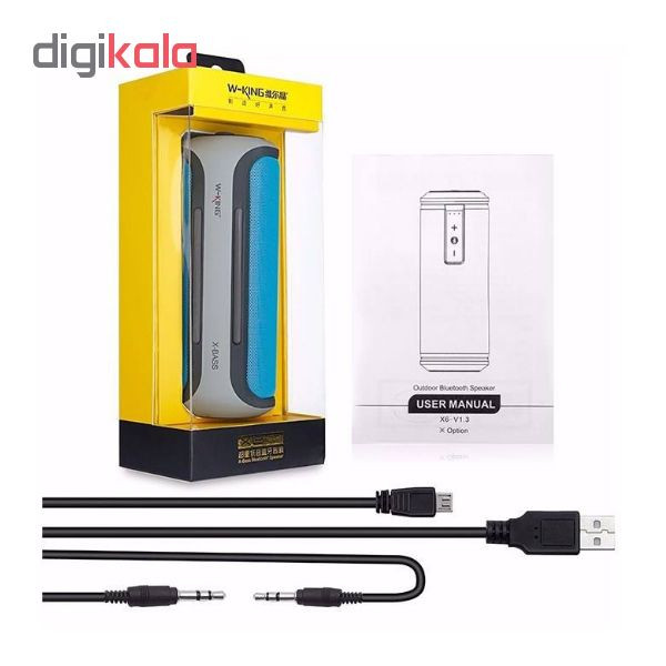 اسپیکر بلوتوثی قابل حمل دبلیو کینگ مدل X6 1
