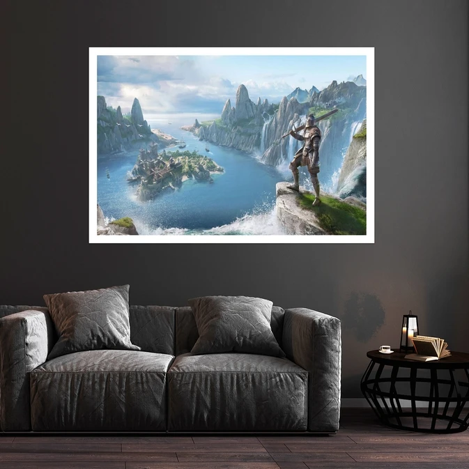 تابلو بکلیت طرح بازی The Elder Scrolls Online مدل قاب شاسی W-s8887