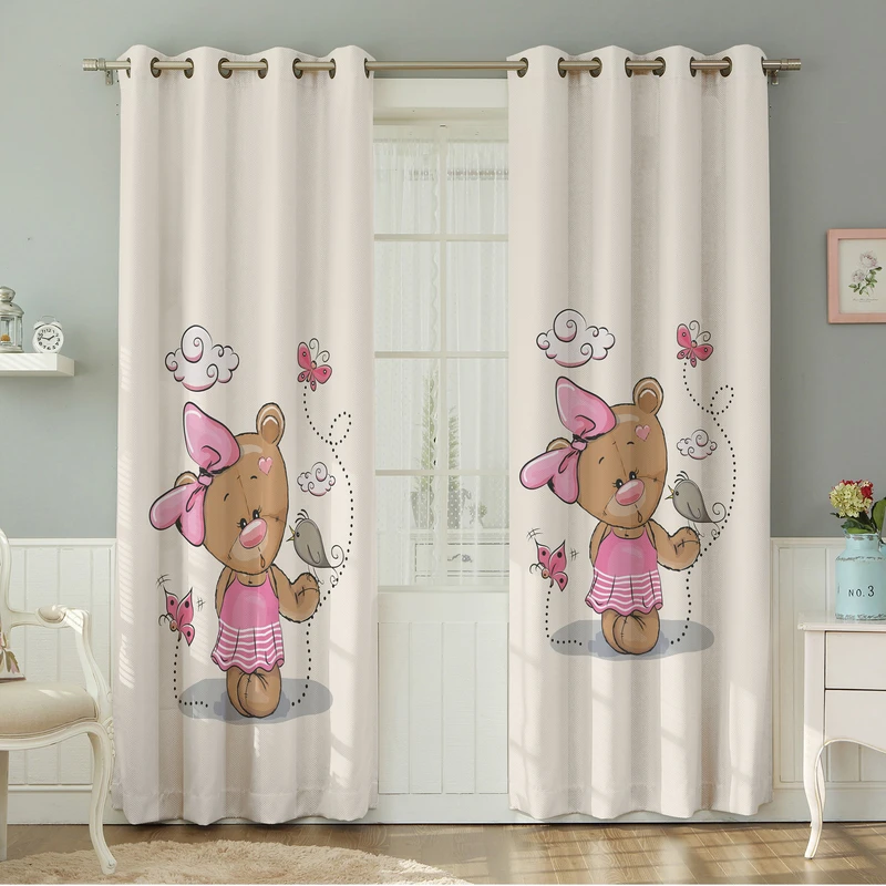 پرده نیروانا طرح کودک  مدل هازان کد 8237 سایز 140×280 سانتی متر