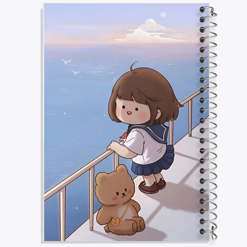 دفتر لیست خرید 50 برگ خندالو طرح دخترانه کیوت کد N3848