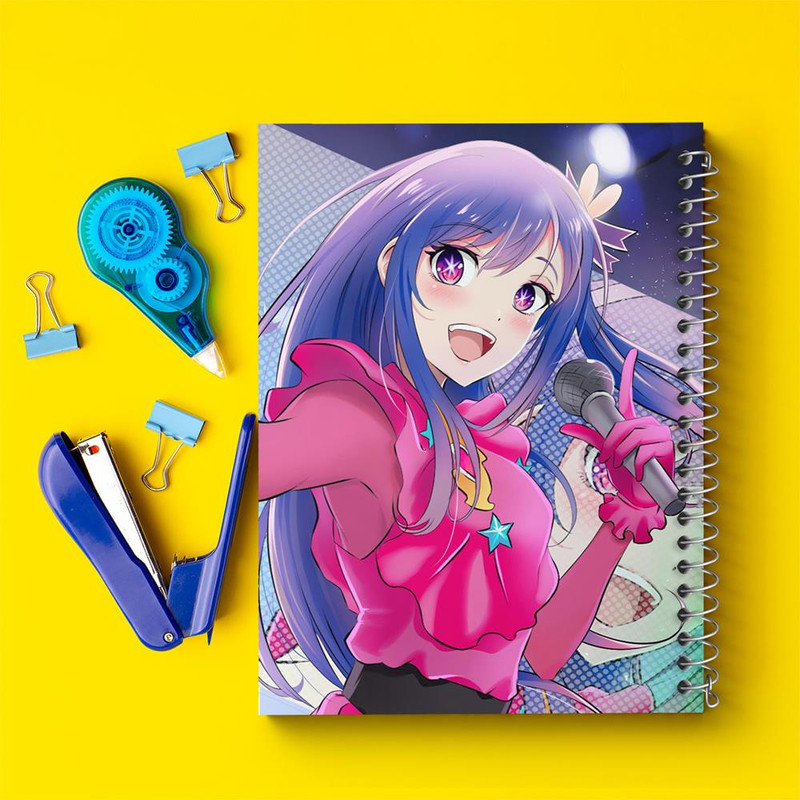 دفتر نقاشی 50 برگ خندالو مدل هوشینو انیمه اوشی نو کو ستاره من Oshi No Ko کد 27473
