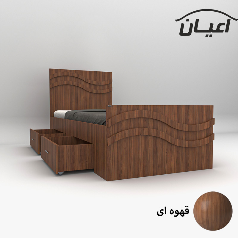 تخت خواب یکنفره اعیان مدل FH582 سایز 120x200 سانتی متر