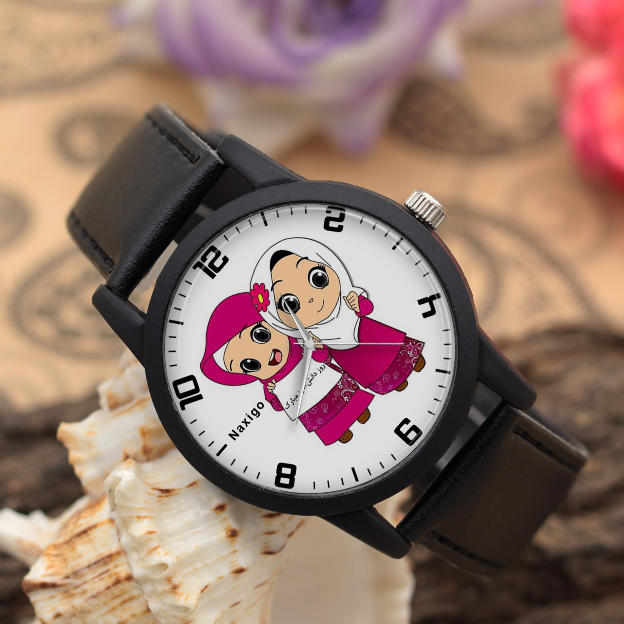 ساعت مچی عقربه ای ناکسیگو مدل روز دانش آموز کد LF12322