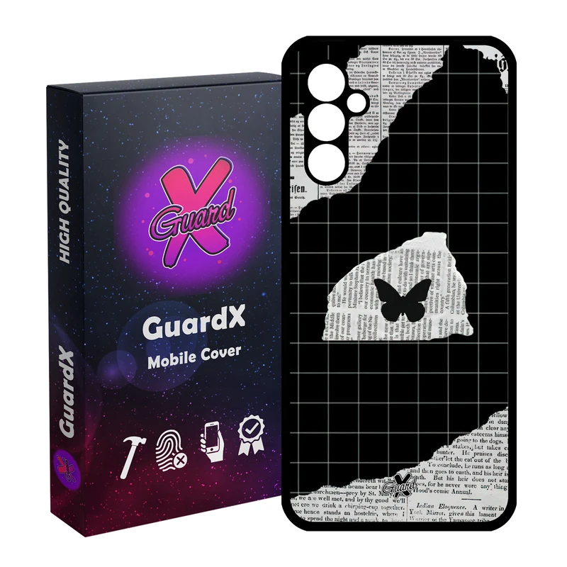 کاور گارد ایکس طرح پروانه مدل Glass10533 مناسب برای گوشی موبایل سامسونگ Galaxy A24/A24 4G/M34 5G