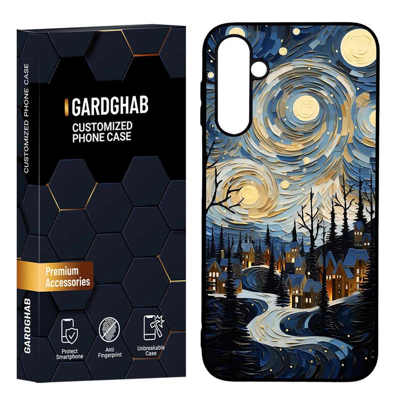   کاور گارد قاب مدل پشت گلس هنری مناسب برای گوشی موبایل سامسونگ Galaxy A24