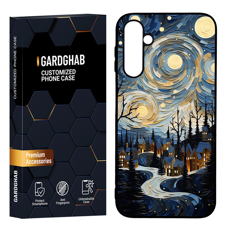   کاور گارد قاب مدل پشت گلس هنری مناسب برای گوشی موبایل سامسونگ Galaxy A24