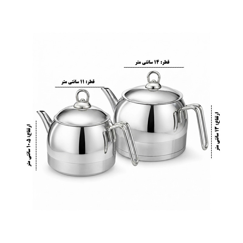 ست کتری و قوری ویوالدی مدل G029 گنجایش کتری 2 لیتر گنجایش قوری 1 لیتر
