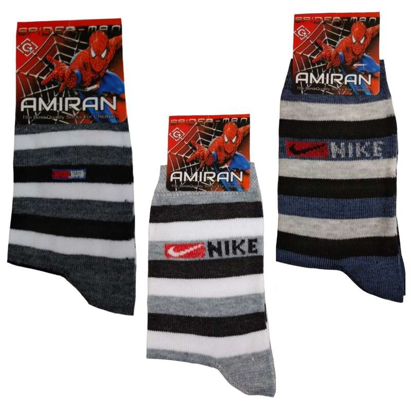 جوراب دخترانه مدل رینگی نانو پنبه مجموعه 3 عددی