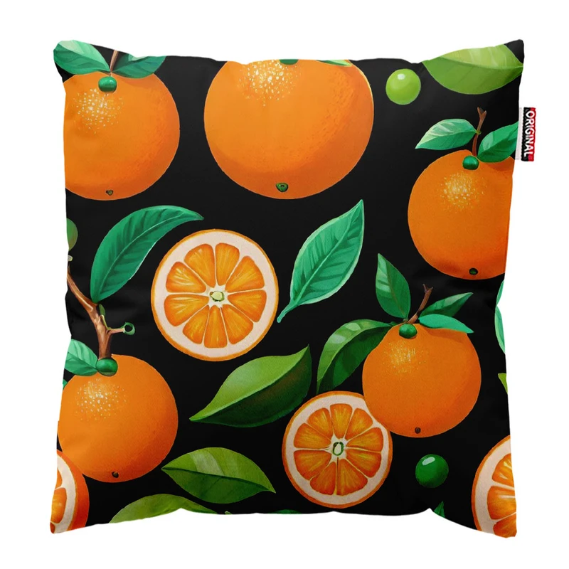 کوسن پاد آفرین طرح پرتقال کد 1228 سایز 30*30 سانتی متر