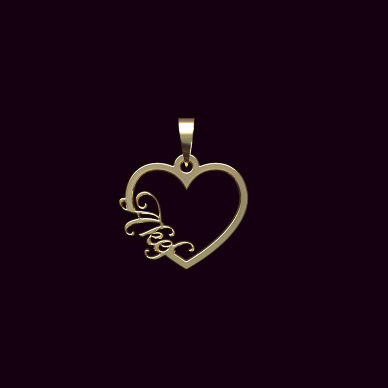 آویز گردنبند طلا 18 عیار زنانه مدوپد مدل اسم عاکف akef کد PB1-10154