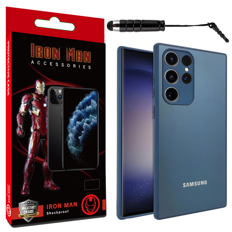 کاور آیرون من مدل Classico PR0 مناسب برای گوشی موبایل سامسونگ Galaxy S23 Ultra همراه با قلم لمسی