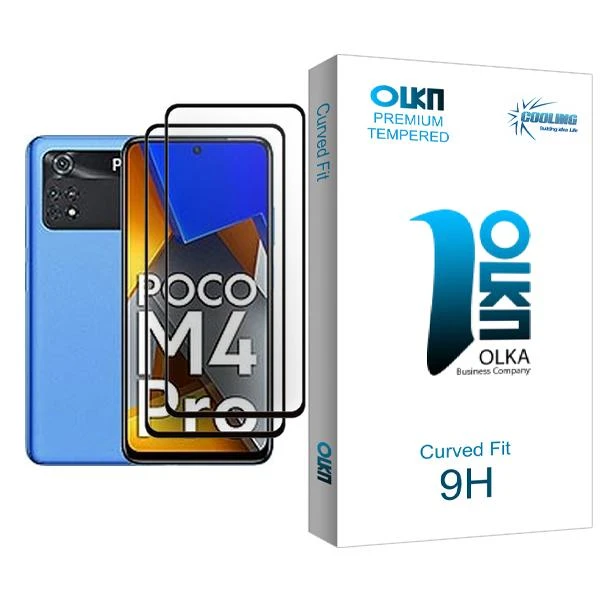 محافظ صفحه نمایش کولینگ مدل Olka Glass MIX002 مناسب برای گوشی موبایل شیائومی Poco M4 Pro بسته دو عددی