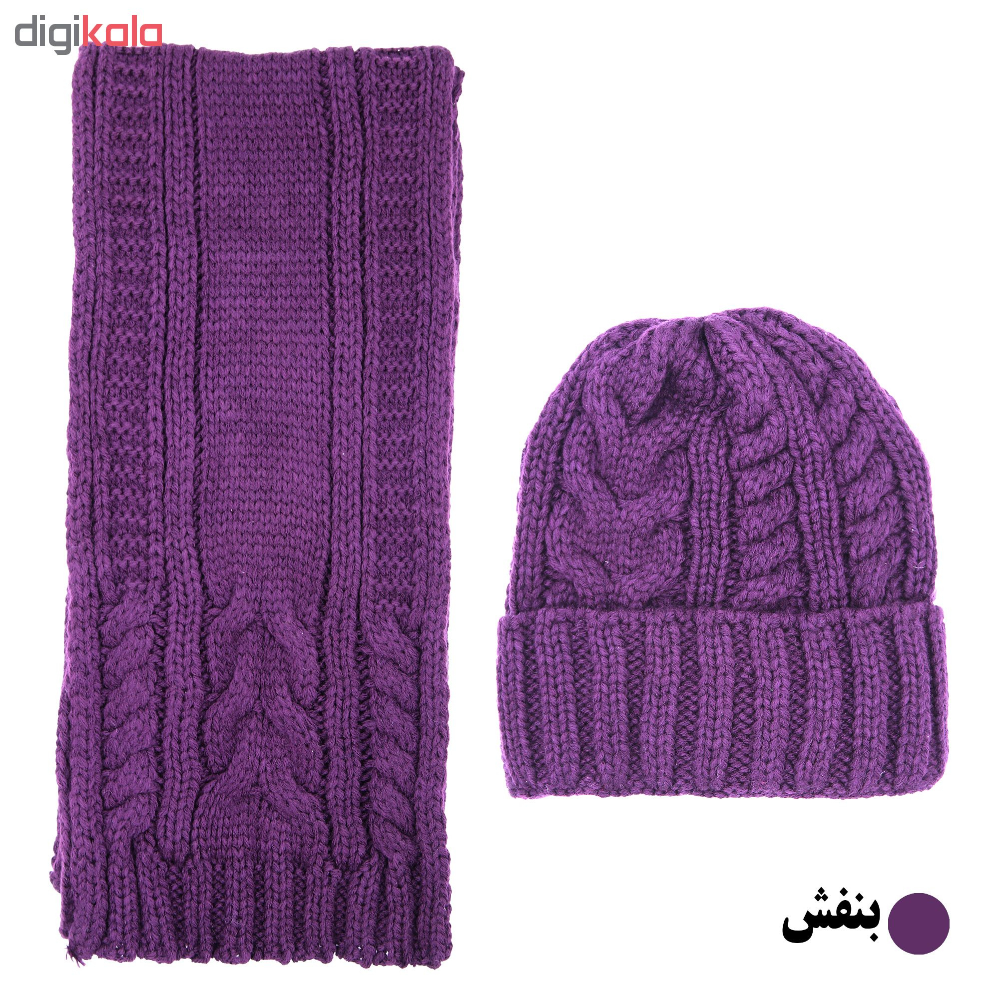 ست شال گردن و کلاه زنانه مدل Z101