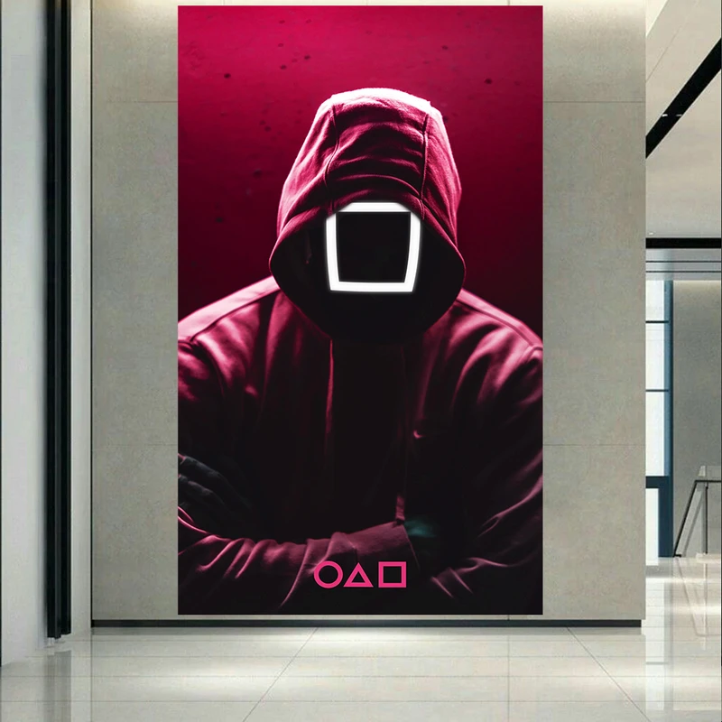 تابلو بوم طرح Squid Game مدل نگهبان مرموز کد AR2093