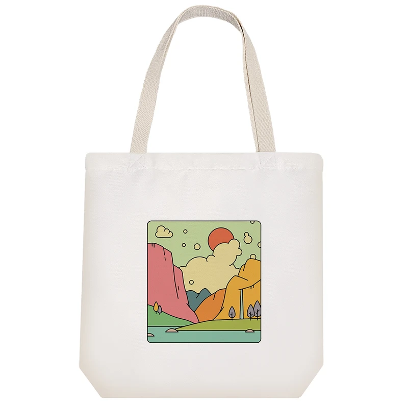 ساک خرید پارچه ای خندالو طرح طبیعت مدل توت بگ کد 7350