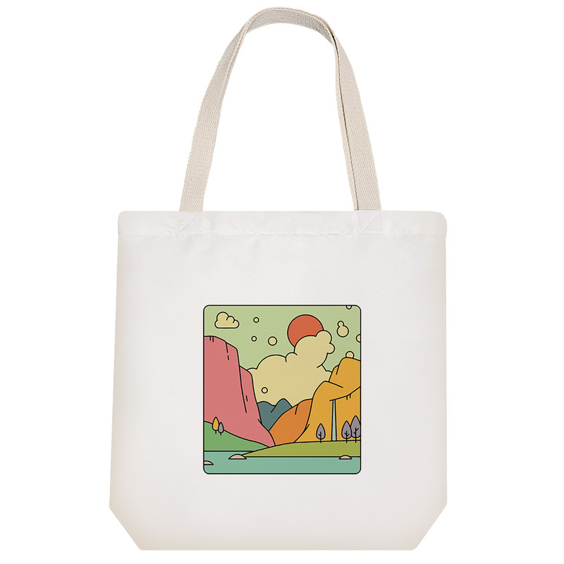 ساک خرید پارچه ای خندالو طرح طبیعت مدل توت بگ کد 7350