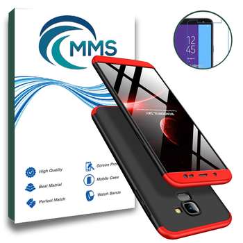 کاور 360 درجه MMS مدل Full Protection مناسب برای گوشی موبایل سامسونگ Galaxy J6 2018 به همراه محافظ صفحه نمایش شیشه ای
