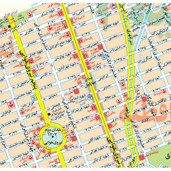 نقشه انتشارات گیتاشناسی نوین مدل راهنمای منطقه 13تهران کد 1313