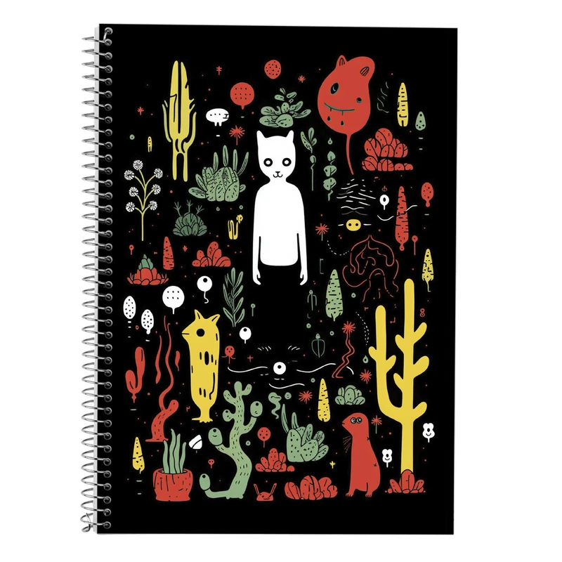 دفتر زبان 50 برگ مدوپد مدل دوخط طرح Ghibli کد DF2410