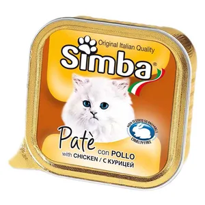 خوراک گربه سیمبا مدل Pate With Chicken-09225 با طعم مرغ وزن 100 گرم