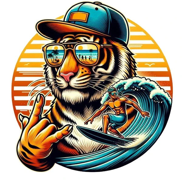 استیکر پارچه و لباس پاد آفرین طرح ببر کارتونی کد 2057