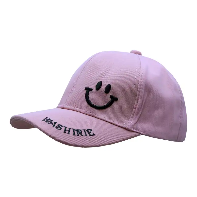 کلاه کپ بچگانه مدل ایموجی کد 51658 رنگ صورتی