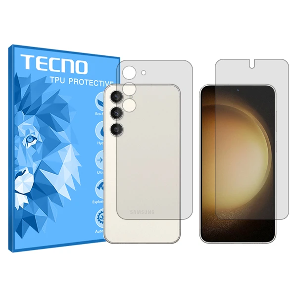 محافظ صفحه نمایش شفاف تکنو مدل HyGEL مناسب برای گوشی موبایل سامسونگ Galaxy S23 Plus به همراه محافظ پشت گوشی
