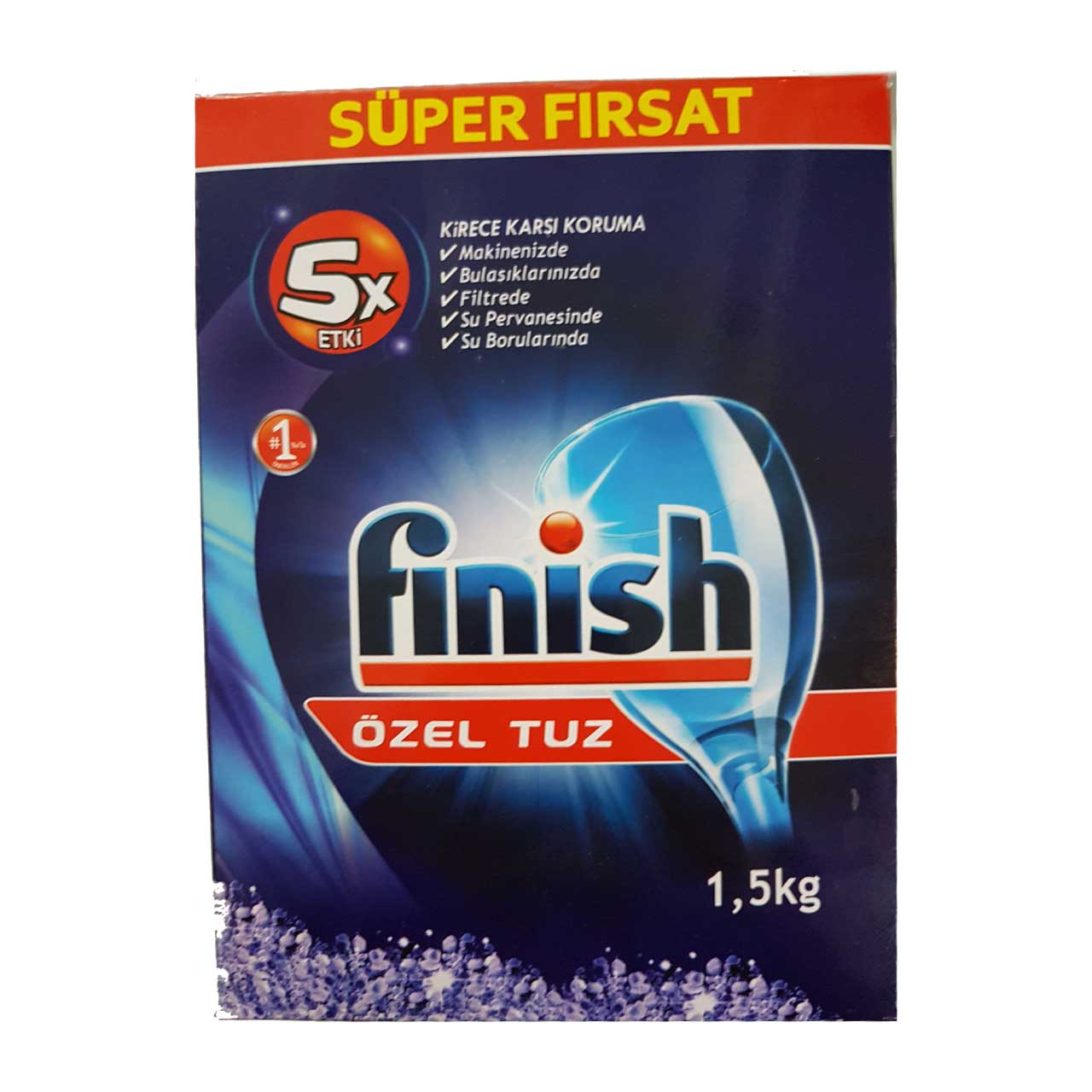 نمک ماشین ظرفشویی فینیش مدل 5X بسته 1500 گرمی