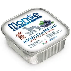 خوراک سگ مونژ مدل Lamb With Blueberry-14359 با طعم بره و بلوبری وزن 150 گرم1007810