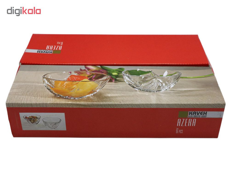 پیاله بلور کاوه مدل azera کد 7125 بسته 6 عددی