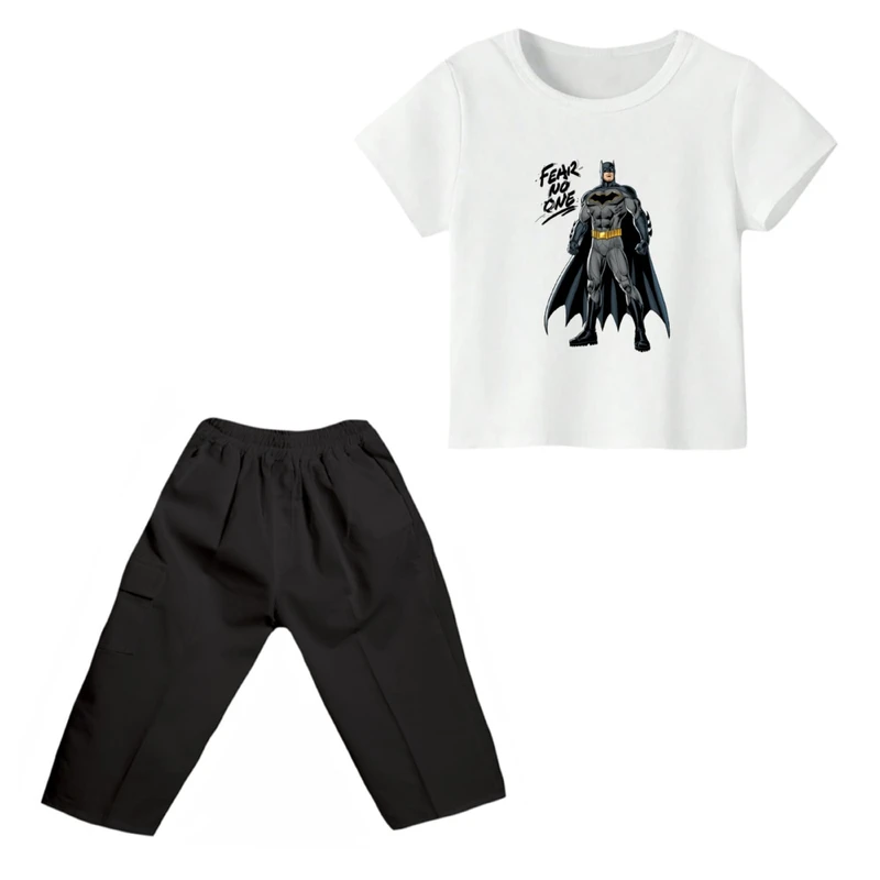 ست تی شرت و شلوارک پسرانه مدل بتمن کد ۳۲