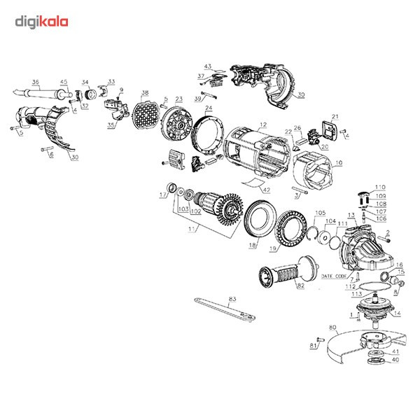 فرز سنگ بری دیوالت مدل DWE4579 فرز سنگ بری دیوالت مدل DWE4579