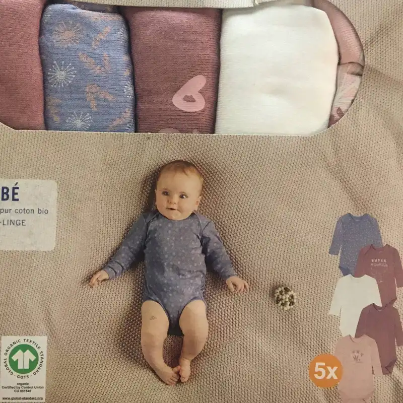 بادی آستین بلند نوزادی  لوپیلو مدل رنگارنگ مجموعه 5 عددی