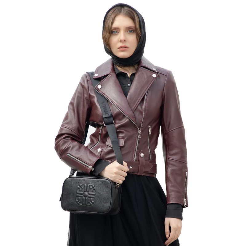 کت چرم کوتاه زنانه پاندورا مدل PCW555