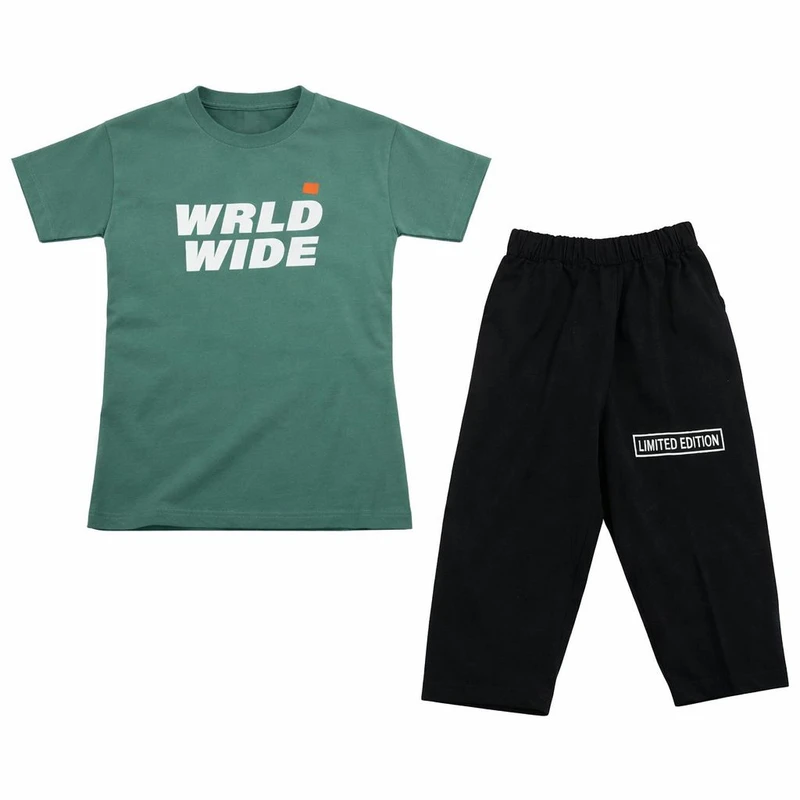 ست تی‌شرت آستین کوتاه و شلوارک پسرانه مدل Pan