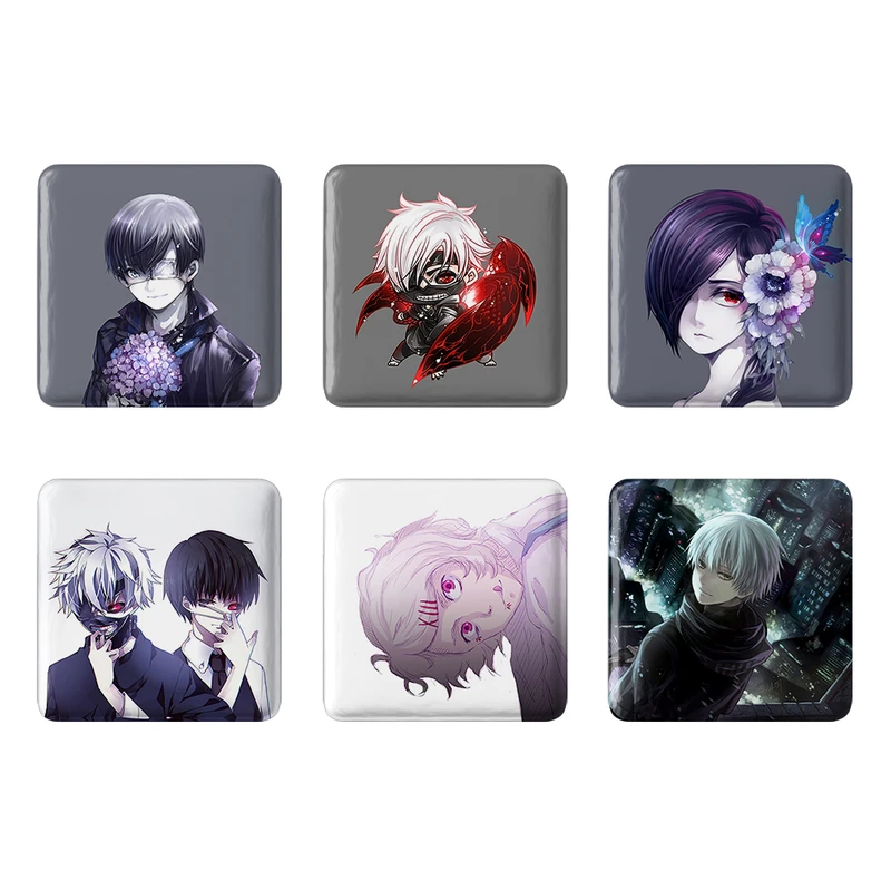 مگنت خندالو مدل انیمه توکیو غول Tokyo Ghoul کد 493A مجموعه 6 عددی