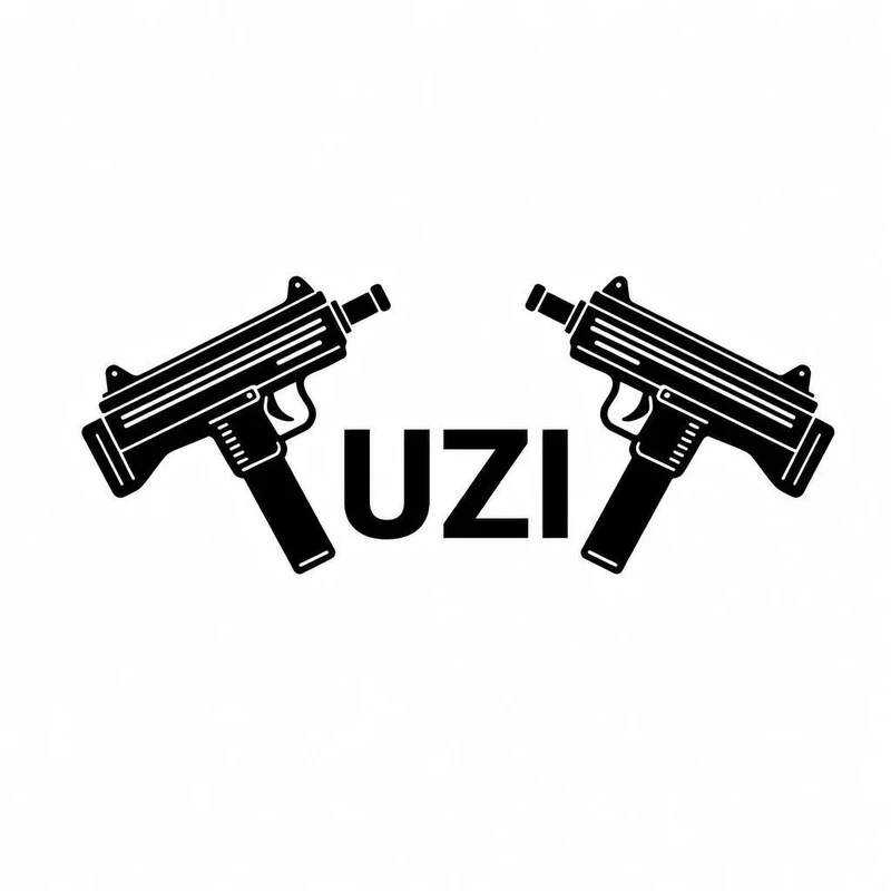 برچسب بدنه خودرو سولگی طرح UZI کد M433