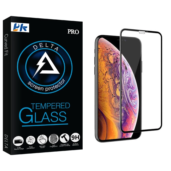 محافظ صفحه نمایش پی کی مدل Delta Glass مناسب برای گوشی موبایل اپل Iphone XS MAX