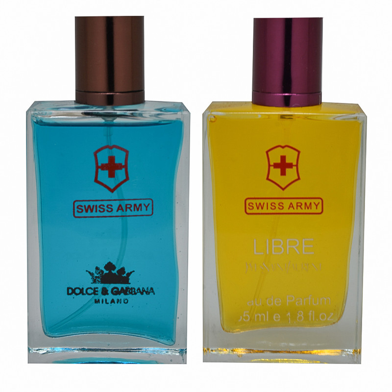 ادوپرفیوم زنانه سوئیس آرمی مدل ایو سن لورن لیبره حجم 55 میلی لیتر به همراه ادوپرفیوم مردانه دولچه گابانا کینگ کی