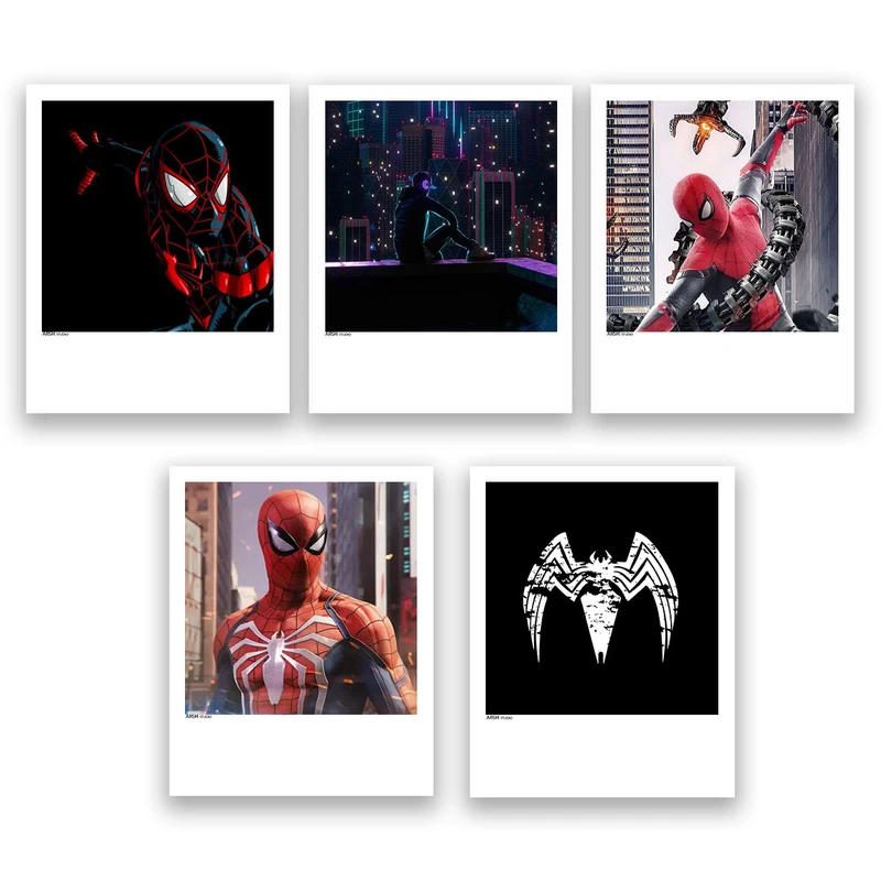 آویز تزیینی عرش مدل فانتزی مردعنکبوتی Spiderman کد Asa268 مجموعه پنچ عددی