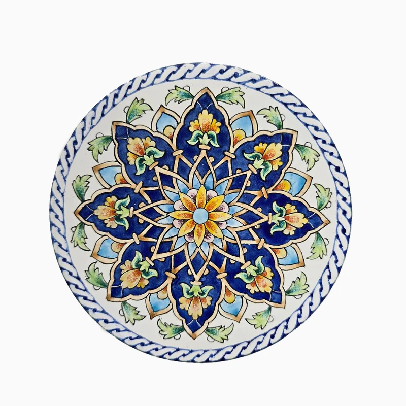 بشقاب میناکاری مسی میناسرای نیکنامی مدل نگار