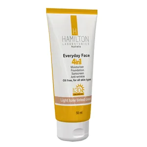 کرم ضد آفتاب رنگی 4 در 1 همیلتون مدل Light Tone SPF30 حجم 50 میلی لیتر