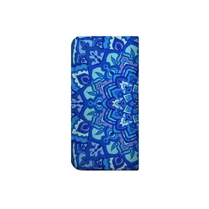 کیف پول چرمی ترمه طراحان ایده مدل ماندلای آبی کد ghl006